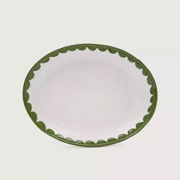 Large Oval Serving Dish, Green