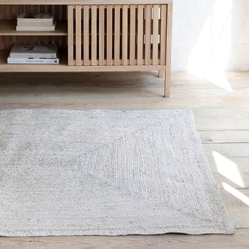 Classic Rectangular Rug 120 x 180cm, Jute