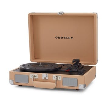 Cruiser Plus Deluxe Portable Turntable, Light Tan