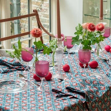 Sensu Cotton Tablecloth 170 x 260cm, Pink/Red/Blue