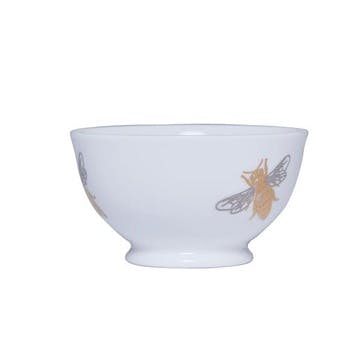 Sugar bowl, H10 x D10cm, Casacarta, Bee, white