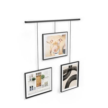 Exhibit Set of 3 Hanging Photo Frames 8 x 10", Black