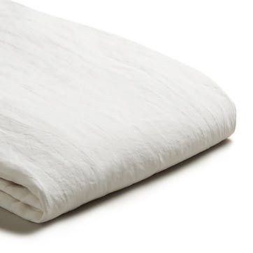 White Linen Duvet Cover, Super King