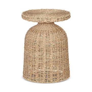 Nish Side Table, Rattan