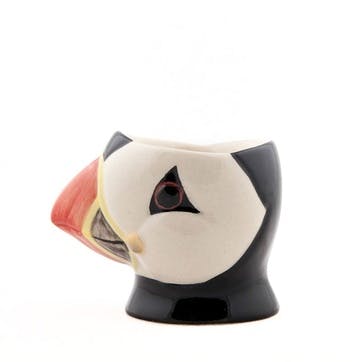 Puffin Egg Cup, H6cm, Black & White