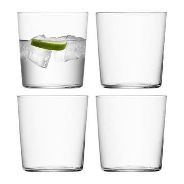 Tumbler, Gio, Clear, 390ml, Set of 4