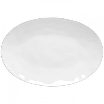 Livia Oval Platter D45cm, Gloss White