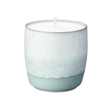 Kiln Green Ceramic Candle Pot, 350ml