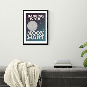 HollieGraphik Moonlight Print A2, Black Frame