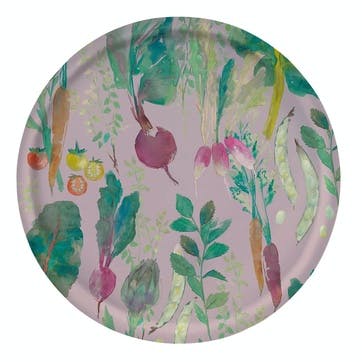 Vegetable Patch Tray, Circular, Rosehip