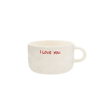 I Love You Cappuccino Mug 500ml, Red