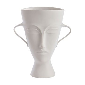 Giulette Tall Urn H33cm, White