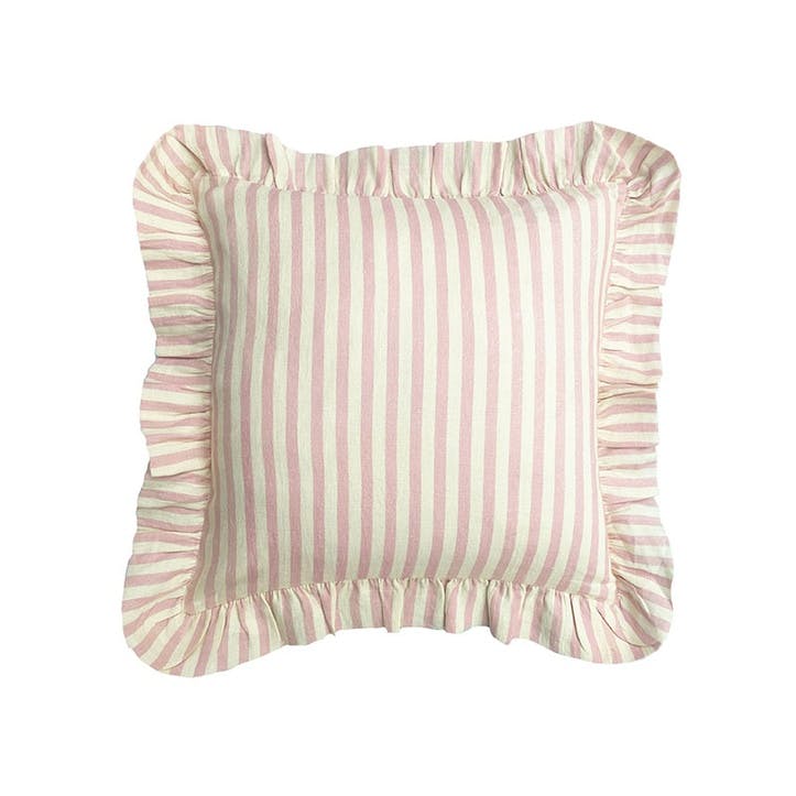 Candy Stripe Cushion 45 x 45cm, Blush