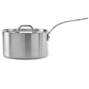 Classic Triply Saucepan with Lid, 16cm, Stainless Steel