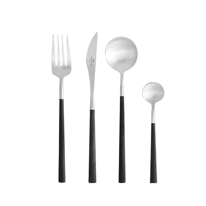 Mito Brushed Steel & Resin 24 Piece Cutlery Set