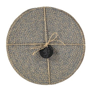 Jute Set of 4 Placemats D27cm, Gull Grey