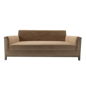 Chester Three Seater Sofa, Spiced Latte Cotton Matt Velvet