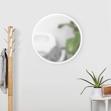 Hub Wall Mirror D94cm, White