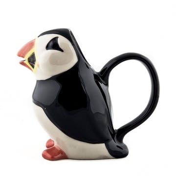 Puffin Water Jug H10cm Black/Yellow