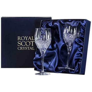 Mayfair Set of 2 Large Wine Glasses in Presentation Box 330ml, Clear