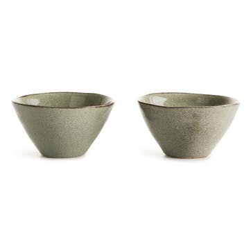 Osby Small Serving Bowls, Set of 2, Green