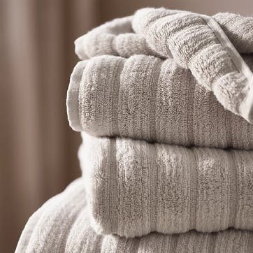 Rib Hydrocotton Bath Towel 70 x 125cm , Oatmeal