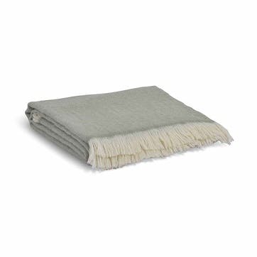 Stockwell Herringbone Throw 130 x 170cm, Sage