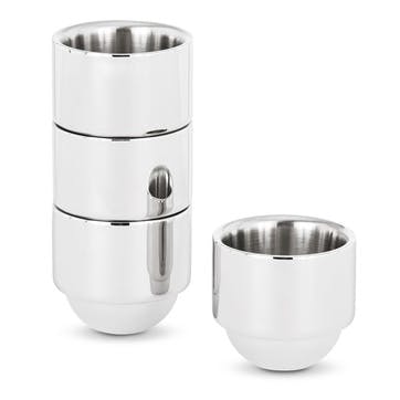 Brew Stainless Steel Espresso Cups, Set Of 4