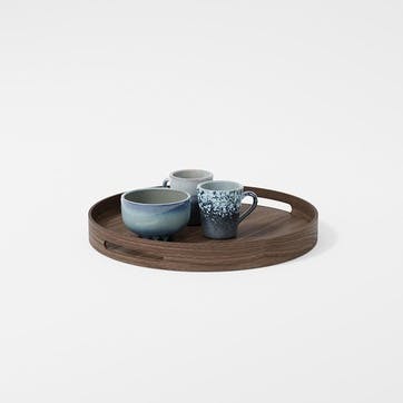 Busboy Round Tray D30cm, Walnut