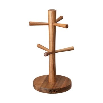 Wooden Mug Tree, Brown