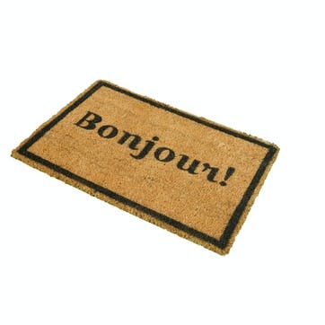 Bonjour with Border Doormat