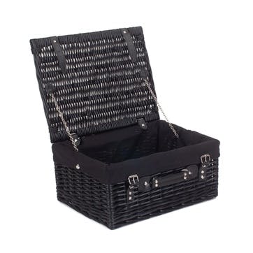 16" Black Hamper with Black Lining