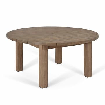 Porthallow Round Dining Table D160cm, Natural