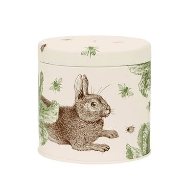 Rabbit & Cabbage String Tin 11cm x 11cm