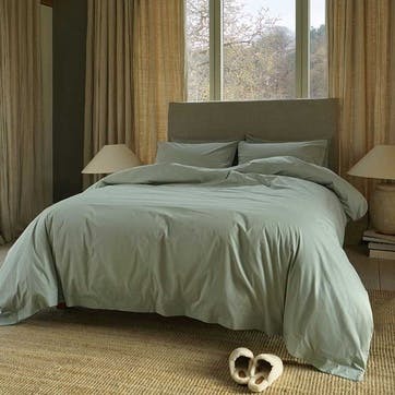 The Original 300 Thread Count Sateen Pair of Standard Pillowcases, Sage Green