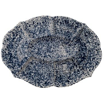 Splatter Serving Platter 45cm, Blue
