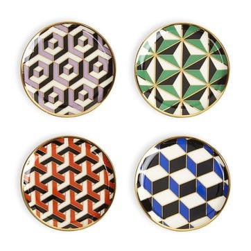 Versailles Set of 4 Coasters D10cm, Multi