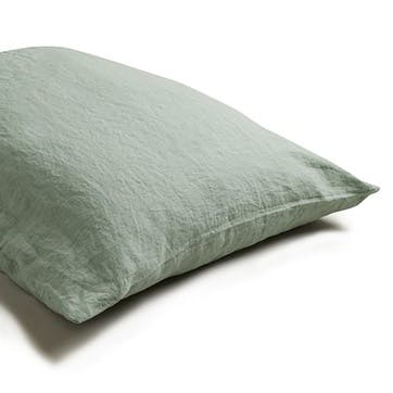 Pair of Super King Pillowcases Sage Green