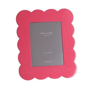 Lacquered Scallop Photo Frame 5 x 7", Pink
