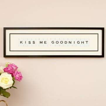 'Kiss Me Goodnight' Word Frame