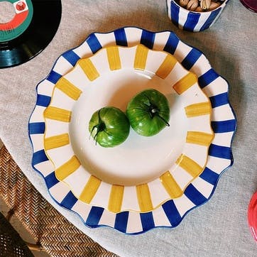 Scalloped Breakfast Plate D22cm, Yellow