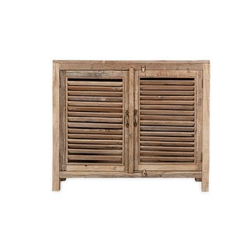 Ibo Reclaimed Wooden Slatted Sideboard, Natural