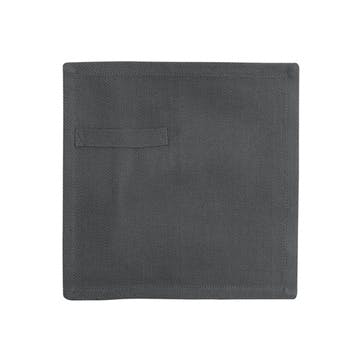 Herringbone Set of 4 Everyday Napkins 20 x 20cm, Dark Grey