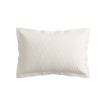 Emani Clipped Oxford Pillowcase, Chalk