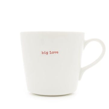 Big Love' Large Bucket Mug 500ml, Red