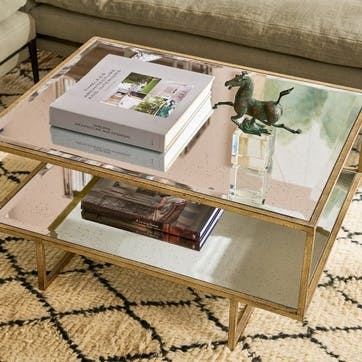 Merle Coffee Table - Antiqued Glass