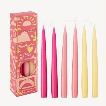 Travellers Collection set of 6 candles H25cm, Ibiza