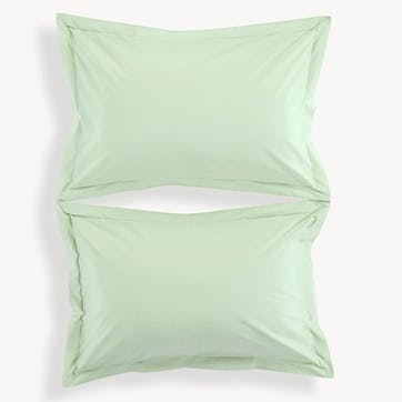 200TC Organic Pair of Oxford Pillowcases, Sage