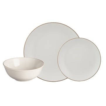 Classic Collection 12 Piece Dinner Set, Cream