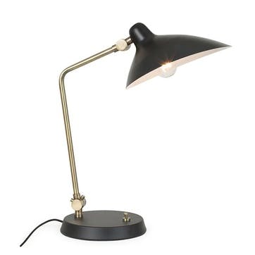 Milton Table Lamp  H45cm, Black & Brass